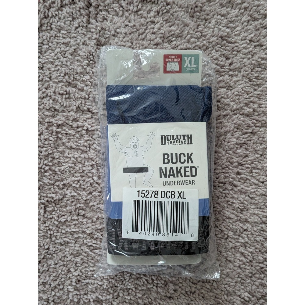 Duluth Buck Naked Short Boxer Brief Underwear 15278 DCB Mens XL Blue NWT